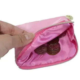 小禮堂 美少女戰士 方形緞面零錢包 尼龍零錢包 票卡包 小物包 (粉紫 滿版)