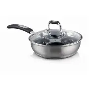 Gourmet Stainless Steel 4 Cup Egg Poacher with Lid Size 20cm by Baccarat