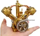 Retro V-twin Steam Engine Model Kit Running Smoothly for Adult DIY Projects Toys