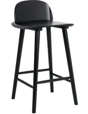 [La Bella] Wooden Bar Stool 65cm in Black