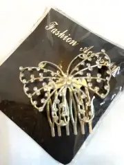 NEWBridal crystal silver Butterfly bridal hair comb approx. 7cm x 8cm
