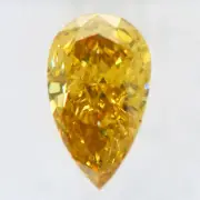 Loose Pear Shape Diamond Fancy Yellow Brown Color 0.48 Carat SI2 IGI Certified