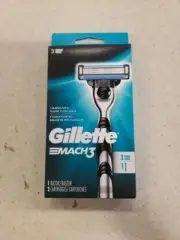New Gillette Mach3 Men's 1 Razor + 2 Cartridges