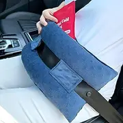 Hysterectomy Seatbelt Pillow Hysterectomy Recovery Must Haves Post Surgery Abdominal Pillows with Ice/Hot Pocket for Tummy Tuck C-Section Recovery Gifts Minky Dot Denim Blue