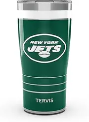 Tervis Traveler NFL New York Jets - MVP Triple Walled Insulated Tumbler Travel Cup Keeps Drinks Cold & Hot, 20oz, Stainless Steel