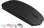Wireless Bluetooth Mouse for Mac Computer Mouse for MacBook Air/Pro Laptop iPad Bluetooth Mouse Rechargeable Mouse Slim Silent Mouse Compatible with Apple Desktop iMac - Black