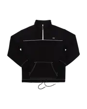 Half Zip Anorak Hoodie - Black/White | Fallen Footwear Australia