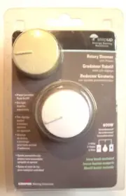 Rotary Dimmer Light Fan Switch with Preset 600W 120V Cooper