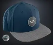 New RVCA VA Patch Slate Mens Snapback Cap Hat