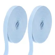 3/8" Denim Ribbon, 2 Roll Total 11 Yard Jean Craft Pure Color Strip, Light Blue