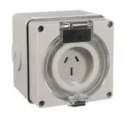 NLS 66SO315F - 3 Flat Pin 15Amp Auto Switched Socket IP66 - 30486
