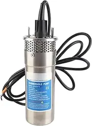 24V Submersible Well Water Pump,Solar Booster Pump Stainless Steel Well Pump Submersible Booster Pump Garden Waetr Pump for Industrial, Irrigation and Home﻿