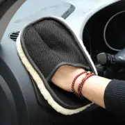 Car Washing Gloves Plush Artificial Wool Soft 23x16cm Motorcycle Cleaning Brush