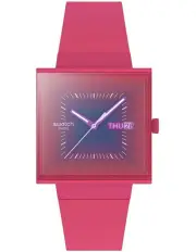 [Swatch] Squarely SO34R700 Watch in Pink