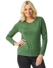 [Fella Hamilton] Hedrena Classic Long Sleeve Tee in Evergreen