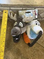 Disney Frozen Olaf And Sven Rope Plush Dog Toy With Squeaker