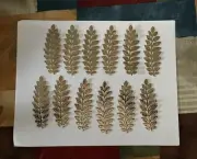 12 pcs Gold Metal Olive Branch With Leaves Stampings - DIY Craft Jewelry Art