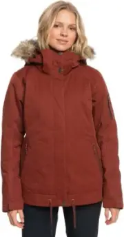 Roxy Women's Meade WarmFlight Insulated Jacket, Small, Smoked Paprika