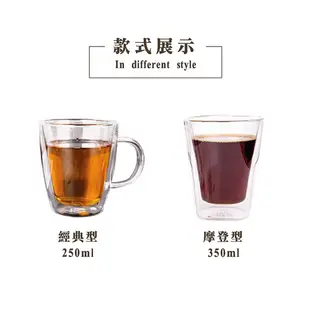 【Royal Duke皇家公爵】雙層隔熱玻璃杯-二入組(馬克杯 咖啡杯 雙層玻璃 果汁杯 水杯) (4.6折)