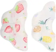 Generic 2pcs Bib Bibs Girl Essentials Muslin Burp Cloths Drool Towel Burp Handkerchief Strawberry Stuff Muslin Bib Saliva Towel Registry Search Cotton