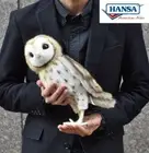 Hansa Barn Owl Plush Toy Doll 20cm 7.8in Beige Bird Animal Japan