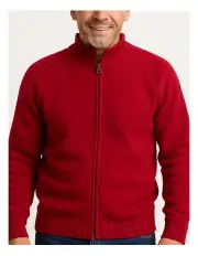[Boutique Retailer] Full Zip Up Knit Jumper in Red