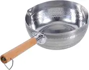 GRIRIW Japanese Style Aluminum Cooking Pan Flat Bottom Versatile Easy to Clean for Outdoor Camping