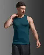Aero Tank, 2XU, M, Dark Moss/Silver Reflective, Male