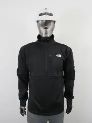 MensThe North Face Pioneer Peak 1/4 Zip Fleece Sweater Pullover Jacket Black