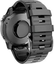 ANCOOL Compatible with Fenix 6/Fenix 7 Bands 22MM Quickfit Silicone Watch Band Replacement for Fenix 8 47mm/7 Pro/6 Pro/5/5 Plus/Approach S60/S62/Quatix 6 (Black)