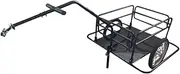 Tadill 176cm Bicycle Cargo Trailer, Metal Frame with Trailer Hitch, Stable, Easy Installation, Professional 60kg Load Capacity, 15" Wheels