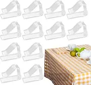 Transparent Clear Tablecloth Clips, Windproof Table Holder Clamps, Picnic Tablecloth Clips for Outdoor Tables, Table Skirt Clip Table Clips to Hold Down Tablecloth for Events