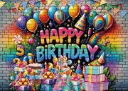 Cocloful Balloons Happy Birthday Theme Backdrop Banner Photography Background 150cmx100cm