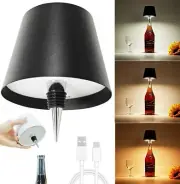 Wireless Bottle Lamp 2024 New LED Wine Bottle Lamp 3 Color Wireless Bottle Ta...
