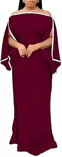 [Afrilisco] African Satin Long Dresses for Women Wedding Dashiki Outfits Elegant African Clothes for Lady Evening Party Clothing