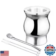 proceat Yerba Mate Cup, Mate Gourd Includes Mate Cup Stainless Steel, Bombill