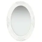 Wall Mirror Baroque 50x70 cm White Decorative Home Accent Mirror 20352