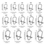 Steel Durable Oval Split Rings Fishing Hanging Snap Connector Barrel Swivel