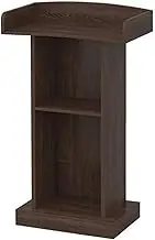 Floor Lectern Podium Lectern Podium Stand, Podium Stand,Portable Podium Stand Hostess Stand Reception Desk,Large Storage Area,Used As for Pulpits for Churches, Wooden Stand,Brown-Without Dra