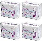 AiRiZ ACTIVE OXYGEN & NEGATIVE ION RELAX SOFT COTTON SANITARY NAPKIN FOR Day USE -(40 Pads in 4 Pack) Sanitary Napkin/Pad (Pack of 4)
