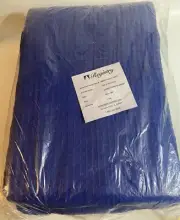 Registry 100% Cotton Dark Blue Honeycomb Blanket 90” x 108” NEW