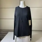 ATHLETA Sunchaser UPF Long Sleeve Top Women's Size Medium Black 798627