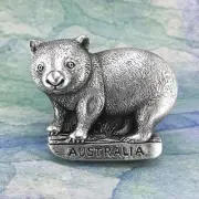 Wombat Souvenir Pewter Fridge Magnet Australiana Gift, Australian Made