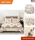 Quilts King Size Patchwork Bedspread Set - 100% Cotton Reversible Breathable ...