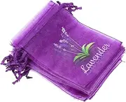 ULDIGI 20pcs Lavender Sachet Bags Mesh Drawstring Pouches for Herbs Spices Jewelry Storage Secure Versatile Space Saving Deep Purple Color