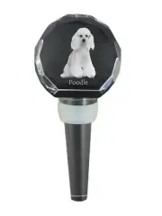 Poodle Thick Wine Stopper With Dog Art-Dog