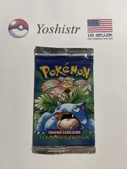 Pokemon Shadowless Base Booster Pack, WOTC 1999, Pokémon Venusaur Art Charizard