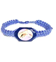Mystical Rose Virgin Blue Corded Women's Men's Adjustable Bracelet Rosa Mistica
