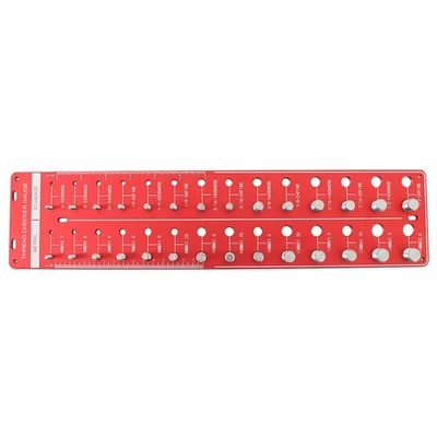 Inch and Metric Screw Nut and Bolt Thread Checker Thread Gauge 28 Holes /