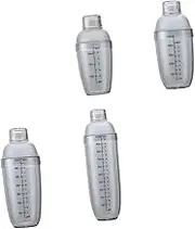VINTORKY Cocktail Mixers 5pcs Drink Mixers Scale Plastic Bar Shaker Set Quick Easy to Prepare Cocktails Milk Tea Wine Shaker